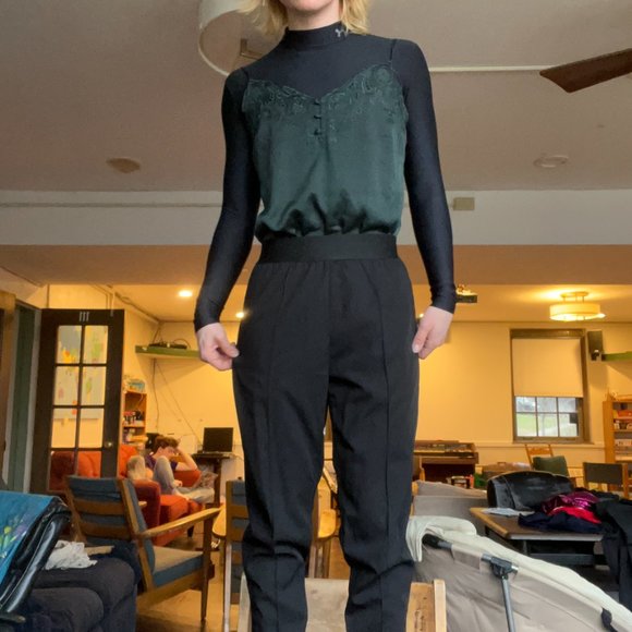 Everlane Women’s Size 4 Black Wool Pull On Tapered Leg Dress Pants - Picture 3 of 5